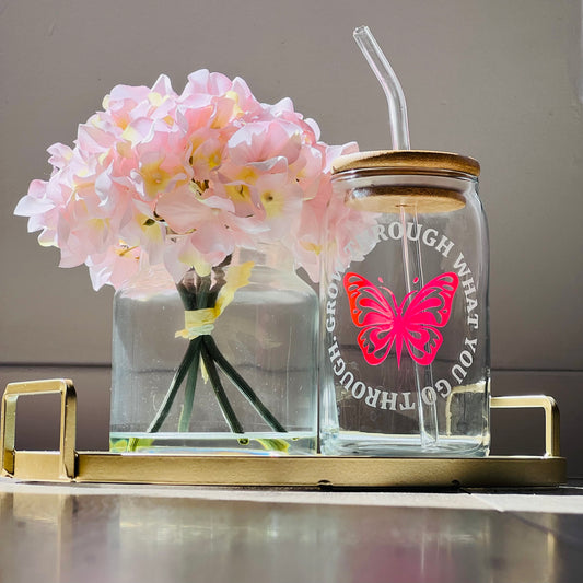 Can Glass- Holographic Butterfly