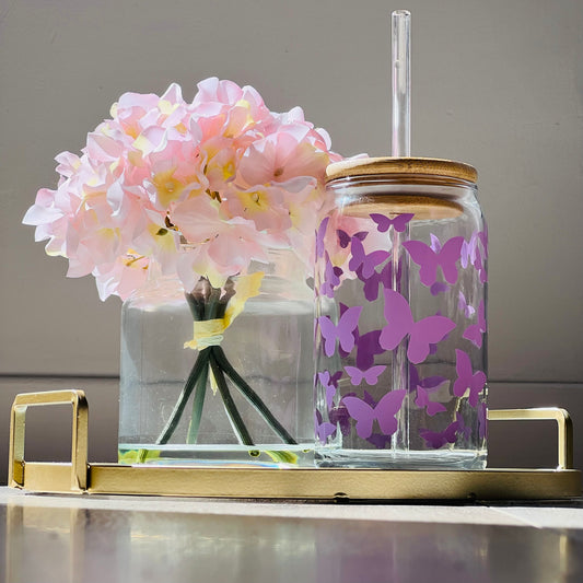 Can Glass- Butterfly(Purple)