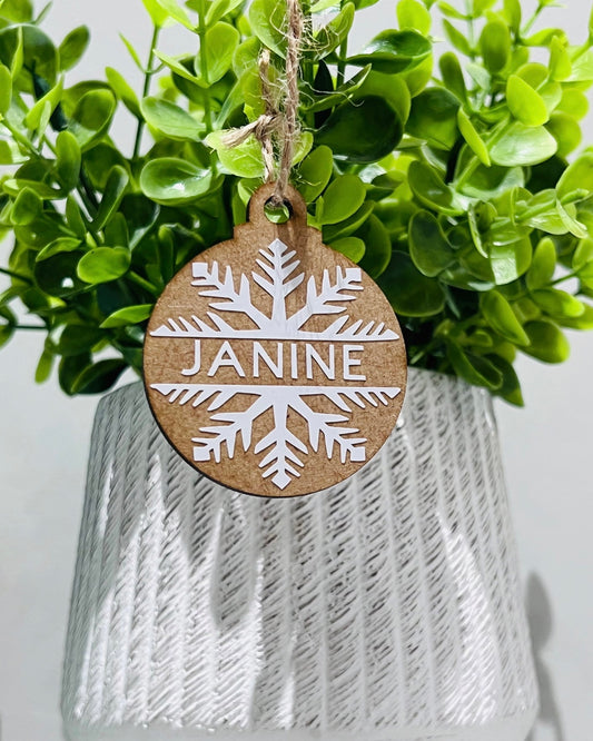 Wooden Personalized Christmas Ornament