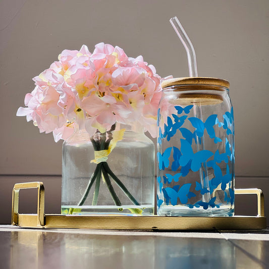 Can Glass- Butterfly(Blue)
