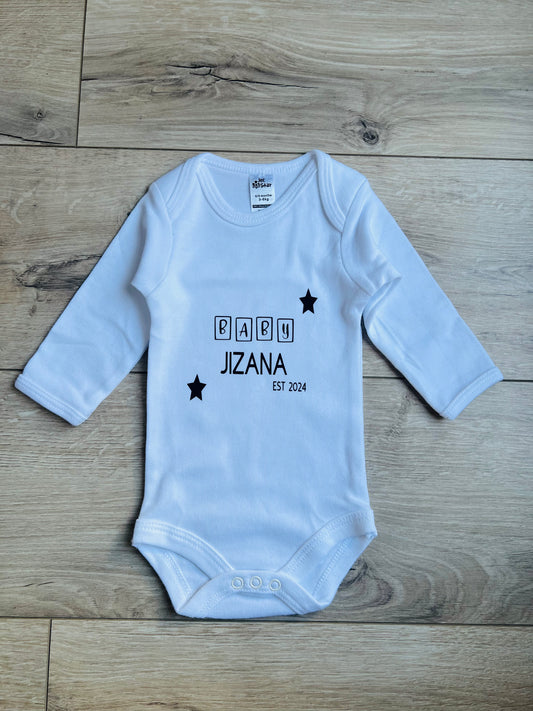 Personalised Baby Onesie- Year Born